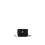 CHANEL VELVET PEARL CRUSH MINI BELT BAG BLACK WITH LGHW