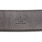 LOUIS VUITTON INITIALES BELT DAMIER EBENE CANVAS BROWN 95CM