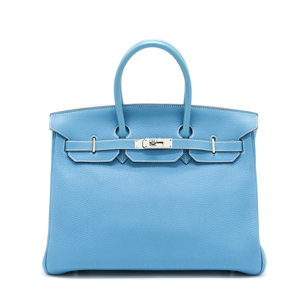 Hermes Birkin 35 Togo Blue Jeans SHW