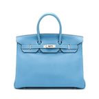 Hermes Birkin 35 Togo Blue Jeans SHW