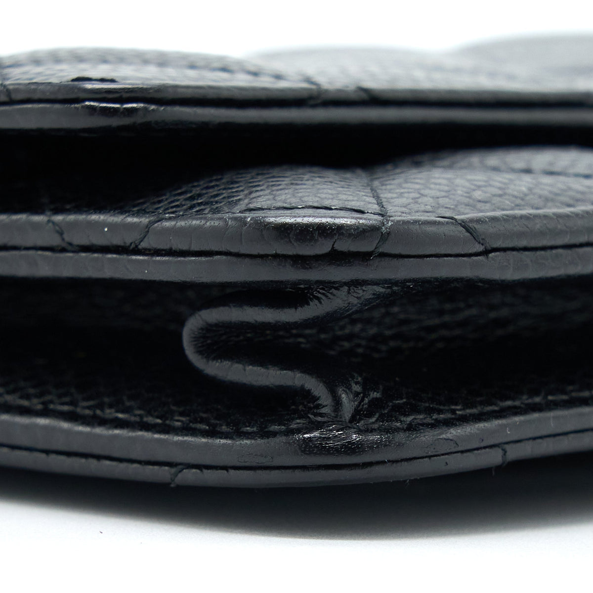 CHANEL CLASSIC WALLET ON CHAIN CAVIAR BLACK GHW
