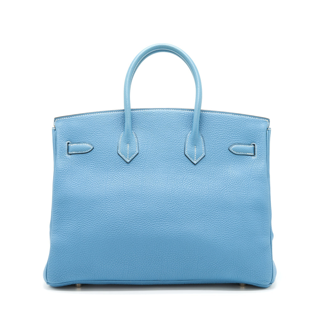 Hermes Birkin 35 Togo Blue Jeans SHW