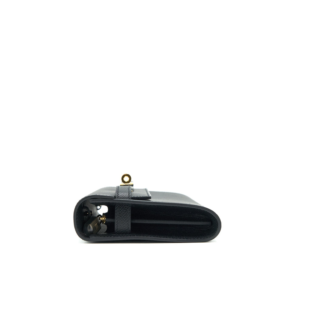 HERMES KELLY TO GO BLACK GHW