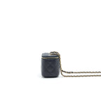 CHANEL SMALL VANITY WITH CHAIN NAVY BLUE WITH LGHW