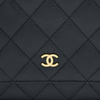 CHANEL CLASSIC WALLET ON CHAIN CAVIAR BLACK GHW