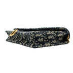 DIOR SADDLE POUCH BLUE DIOR OBLIQUE JACQUARD CANVAS GHW