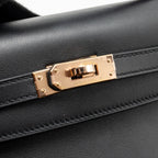 Hermes Kelly Pochette Swift Black RGHW