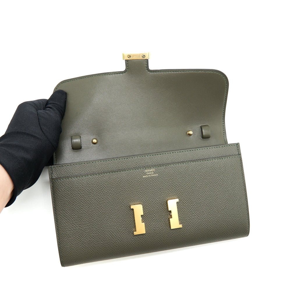 Hermes Constance To Go C6 Vert De Gris GHW