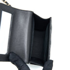 CHANEL TOP HANDLE MINI FLAP BAG LAMBSKIN BLACK LGHW
