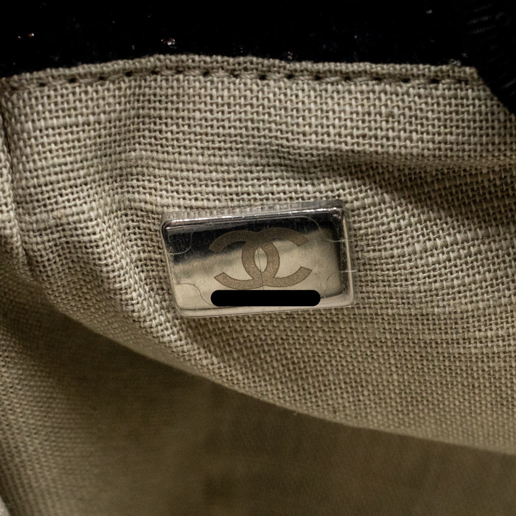 Chanel 26A Mini Deauville Tote Fabric/Leather Black SHW (Microchip)