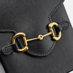 GUCCI 1955 HORSEBIT 1955 CROSSBODY BAG CALFSKIN BLACK GHW