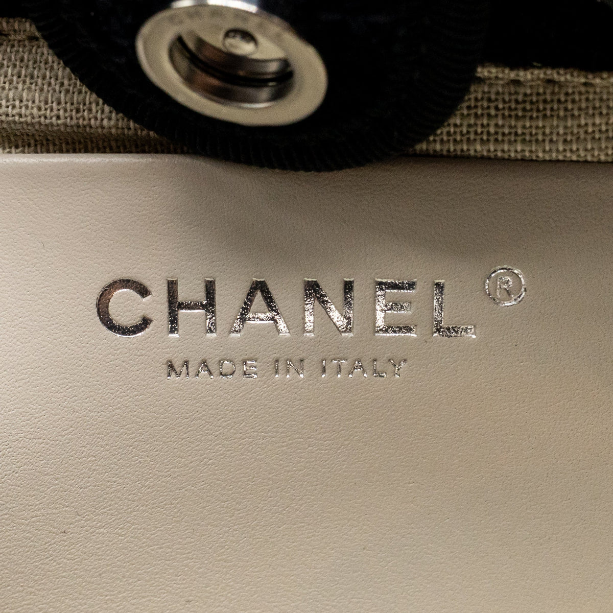 Chanel 26A Mini Deauville Tote Fabric/Leather Black SHW (Microchip)
