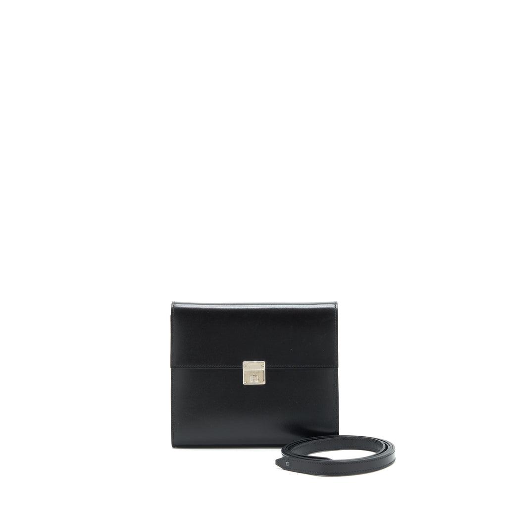 Hermes Clic 16 Wallet box Calfskin black SHW