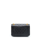 CHANEL MINI 2.55 REISSUE FLAP BAG AGED CALFSKIN BLACK GHW (MICROCHIP)