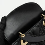 DIOR SMALL MY ABC LADY DIOR LAMBSKIN BLACK LGHW