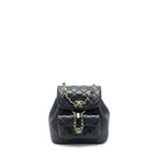 CHANEL DUMA MINI BACKPACK LAMBSKIN BLACK LGHW(MICROCHIP)