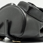 CHANEL 24A MINI DUMA BACKPACK GRAINED CALFSKIN BLACK LGHW (MICROCHIP)