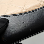 CHANEL SMALL GABRIELLE BACKPACK AGED CALFSKIN BEIGE/BLACK MULTICOLOUR HARDWARE