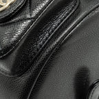 CHANEL 24A MINI DUMA BACKPACK GRAINED CALFSKIN BLACK LGHW (MICROCHIP)
