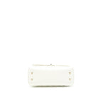 CHANEL SMALL COCO HANDLE CAVIAR WHITE LGHW (MICROCHIP)