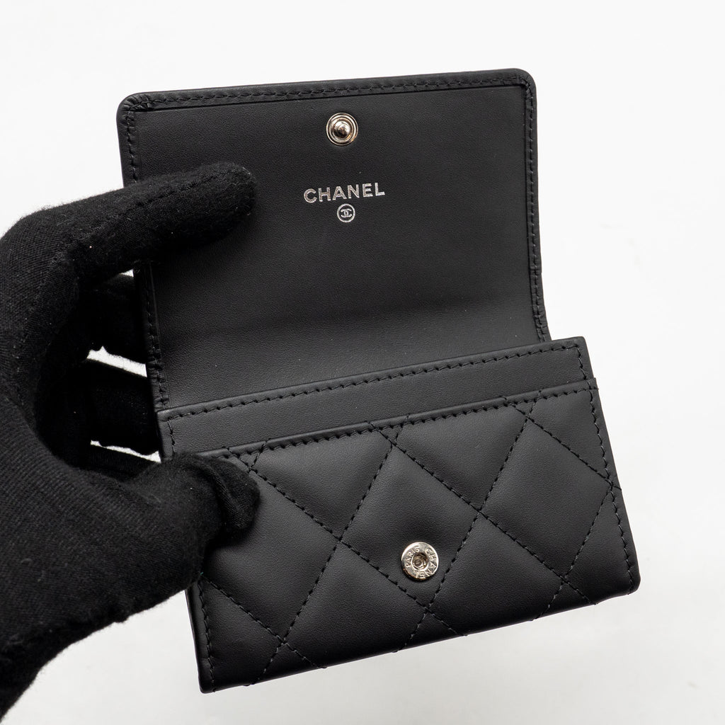 Chanel Cambon Card Holder Calfskin Black SHW