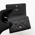 Chanel Cambon Card Holder Calfskin Black SHW