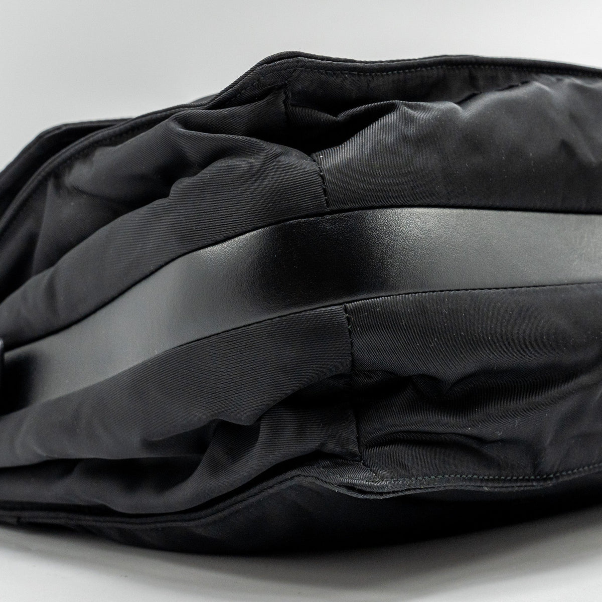 PRADA PADDED RE-NYLON SHOULDER BAG BLACK SHW