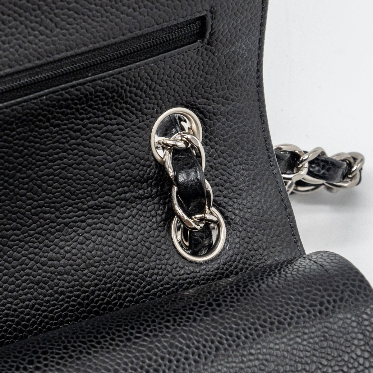 CHANEL JUMBO CLASSIC DOUBLE FLAP CAVIAR BLACK SHW