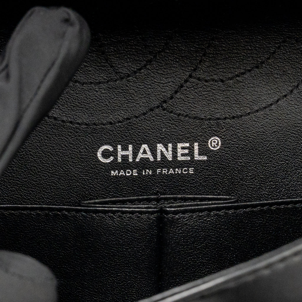 Chanel Large 2.55 Reissue Flap Bag Patent Leather Black SHW