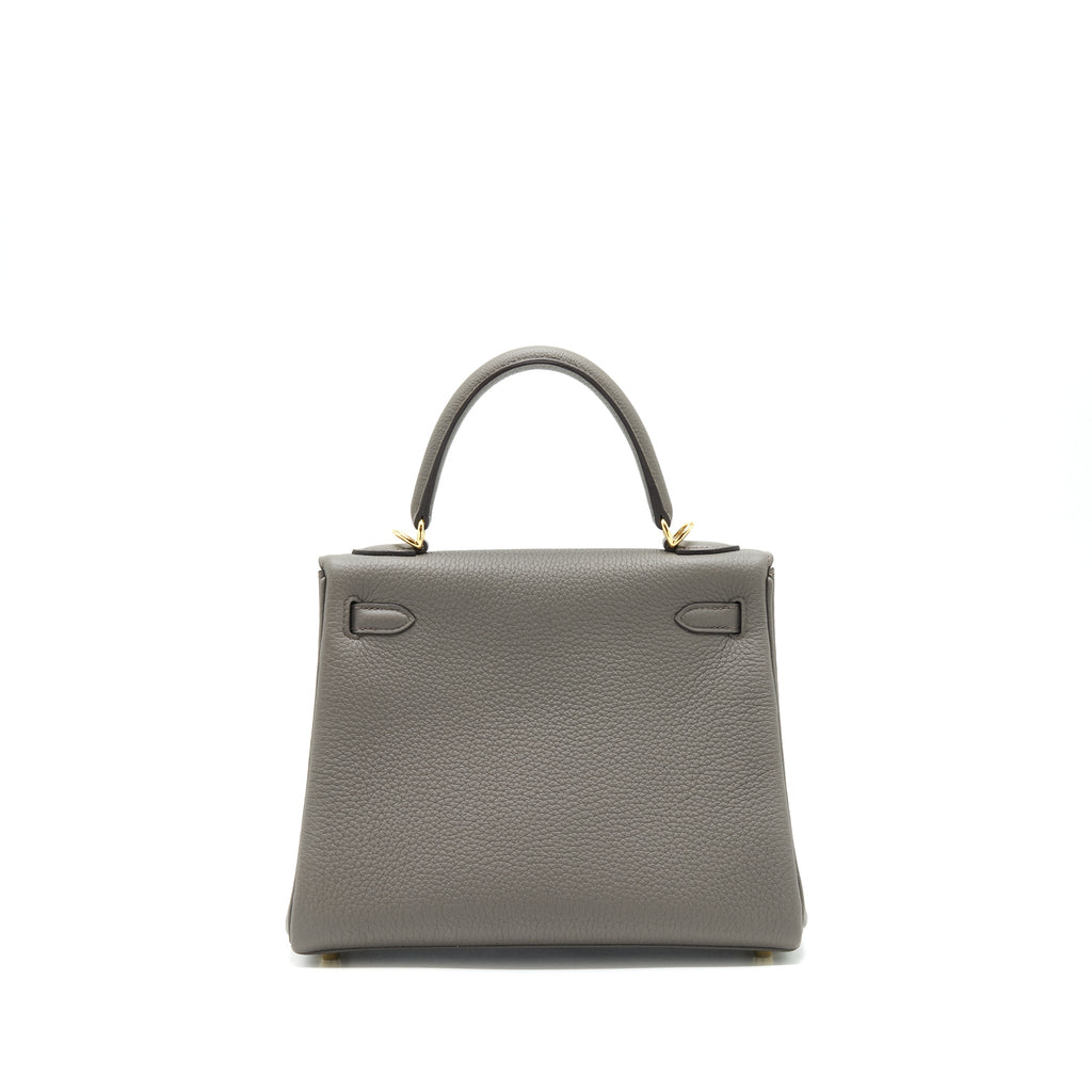 Hermes Kelly 25 Togo 8F Gris Etain GHW
