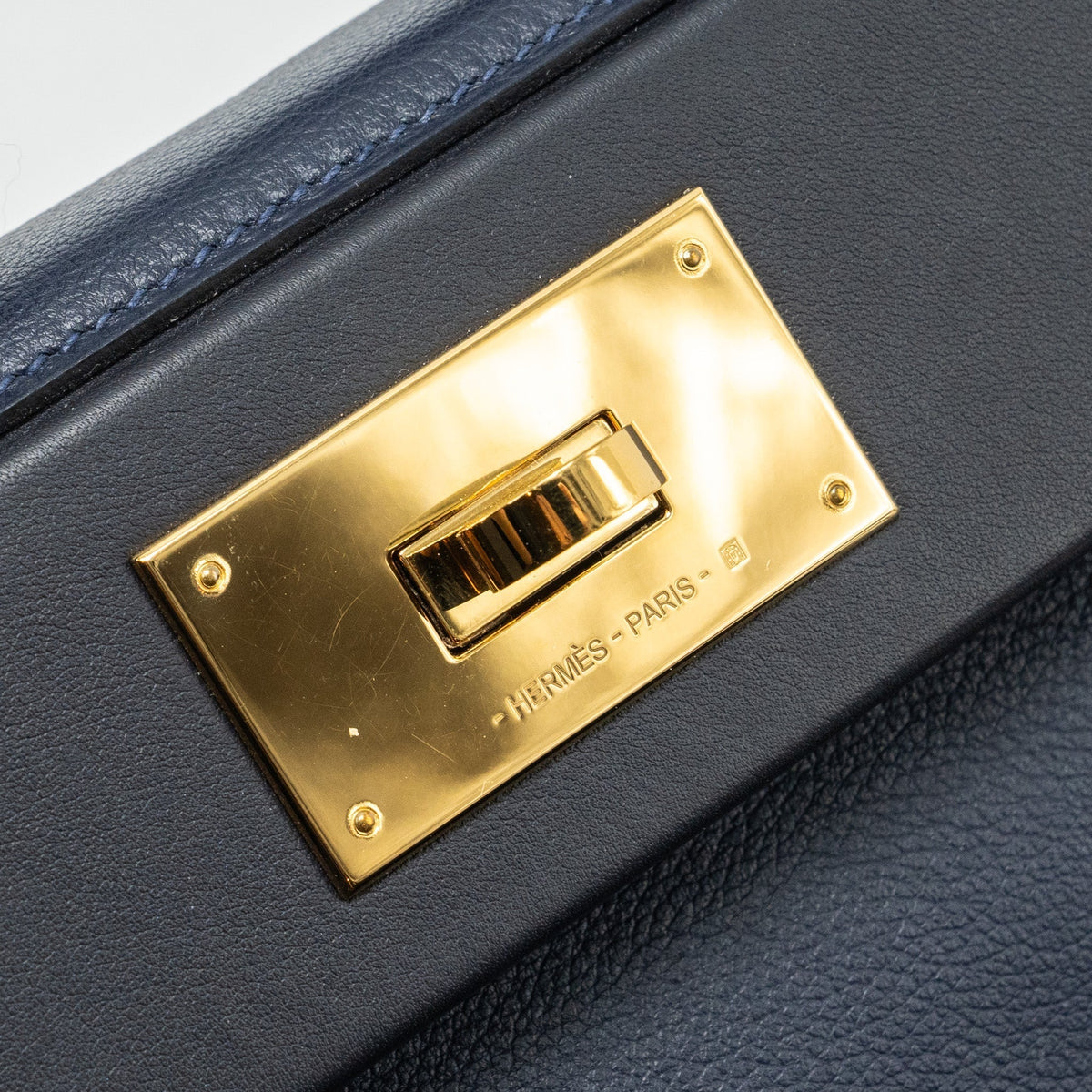 HERMES MINI 24/24 2424-21 BAG EVERCOLOR / SWIFT BLUE NUIT/CABAN/ZELLIGE  GHW
