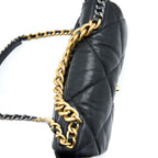 CHANEL MEDIUM 19 BAG GOATSKIN BLACK MULTICOLOUR HARDWARE