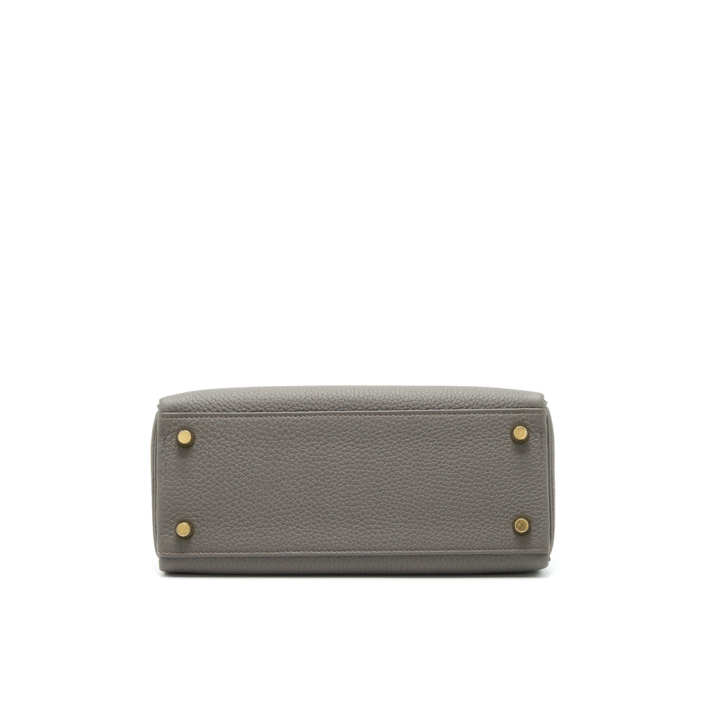 Hermes Kelly 25 Togo 8F Gris Etain GHW