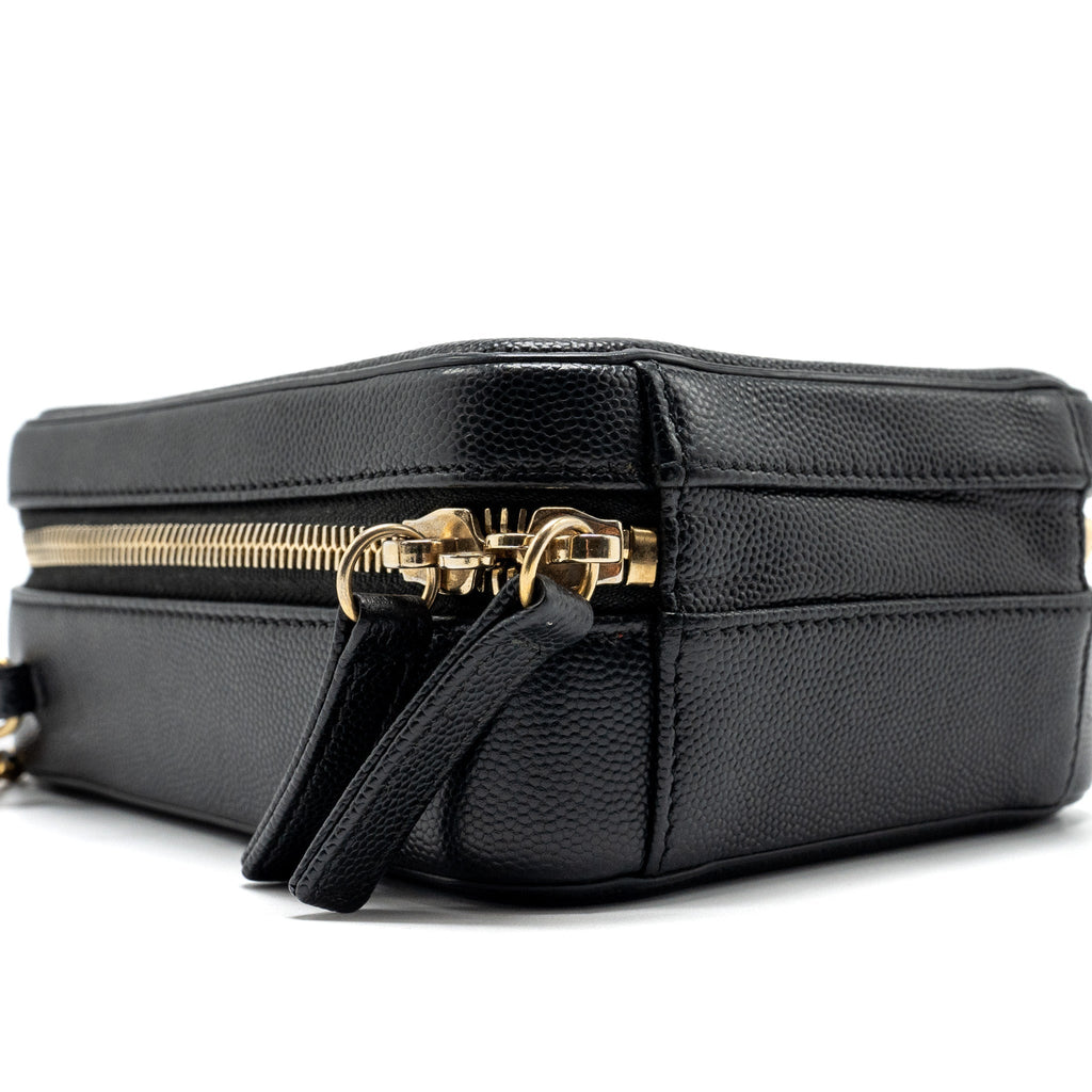 CHANEL FILIGREE VERTICAL VANITY CASE CAVIAR BLACK GHW