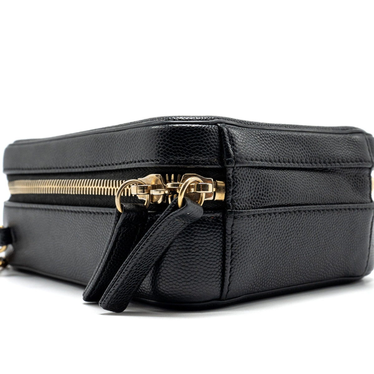 CHANEL FILIGREE VERTICAL VANITY CASE CAVIAR BLACK GHW