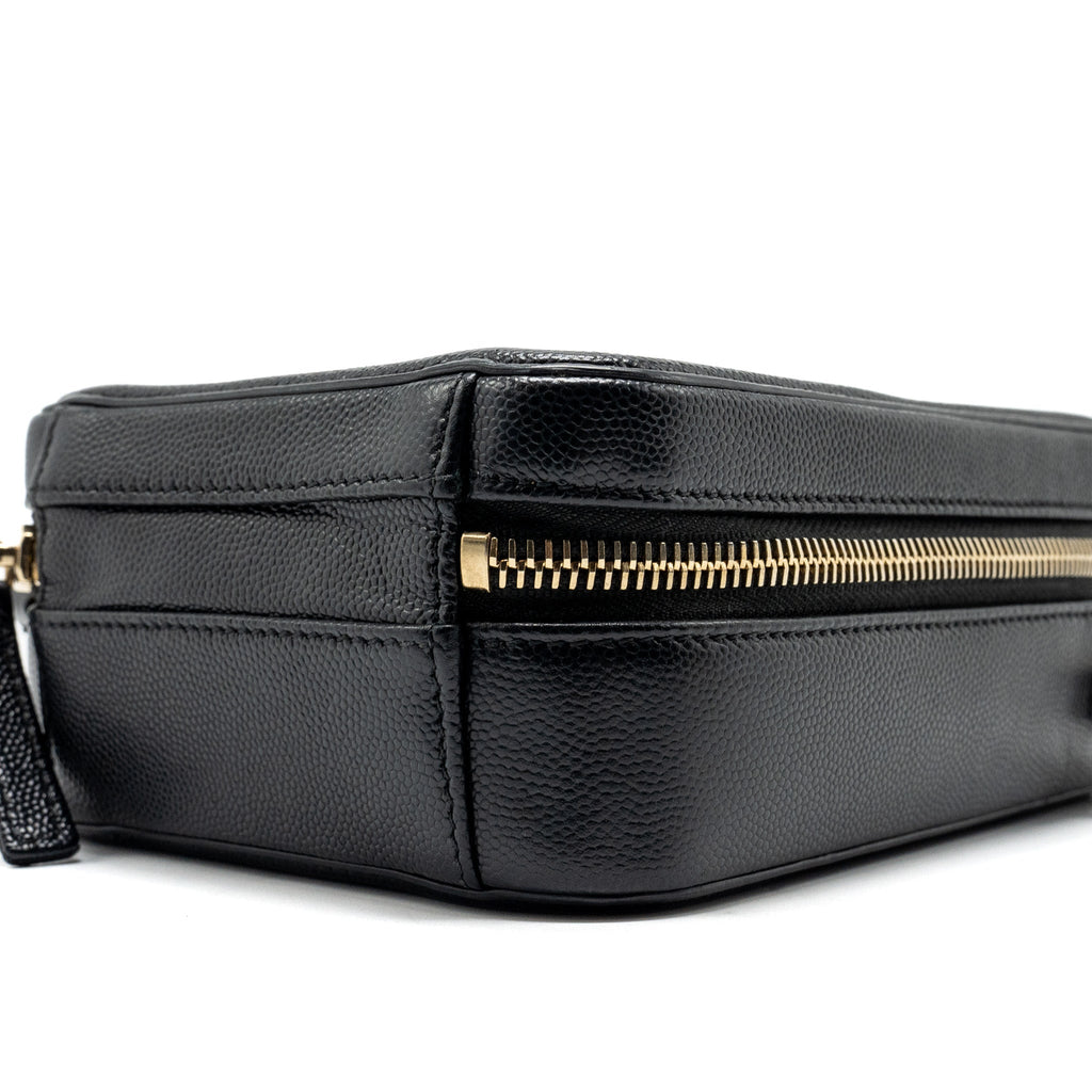 CHANEL FILIGREE VERTICAL VANITY CASE CAVIAR BLACK GHW
