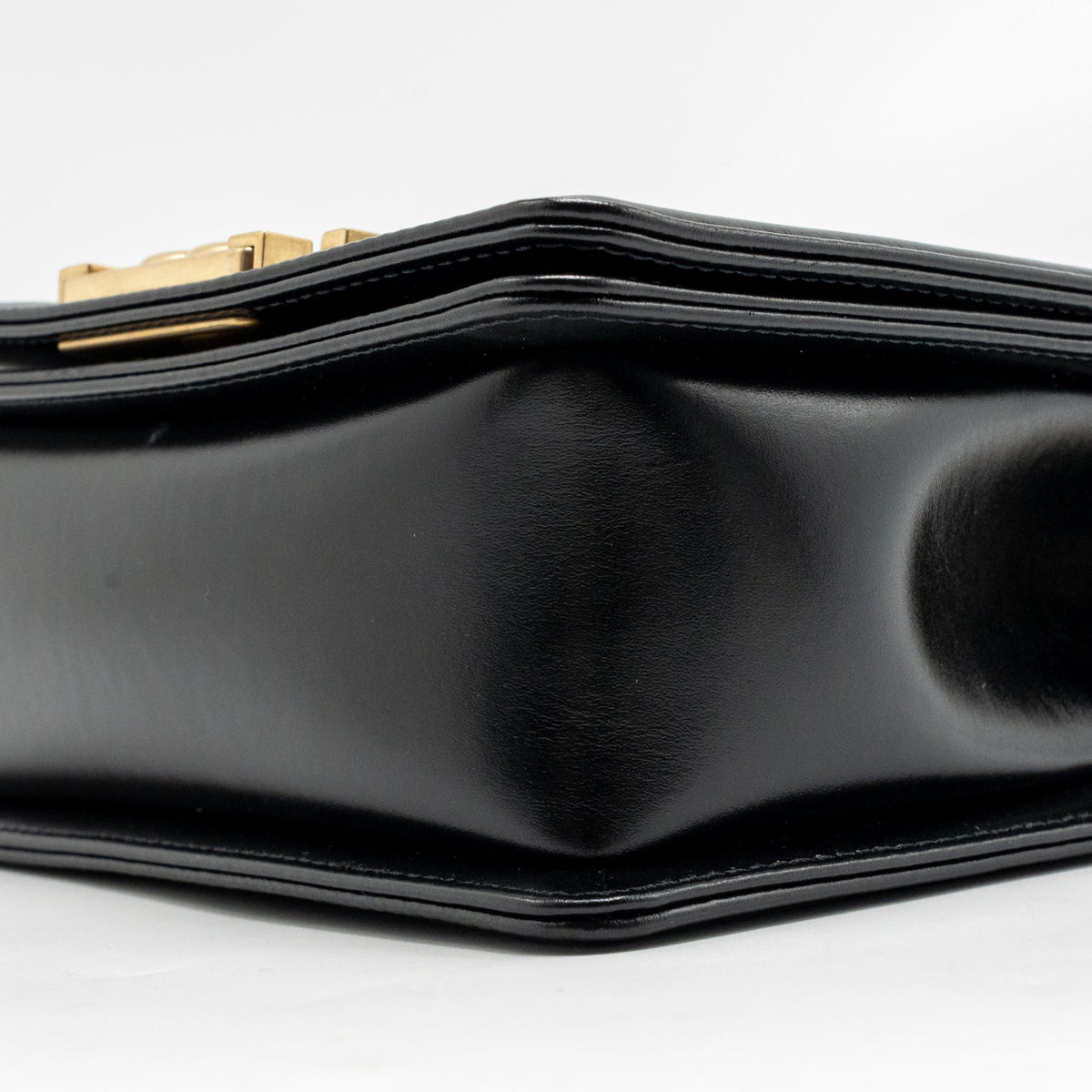 Chanel square boy bag calfskin black GHW (microchip)