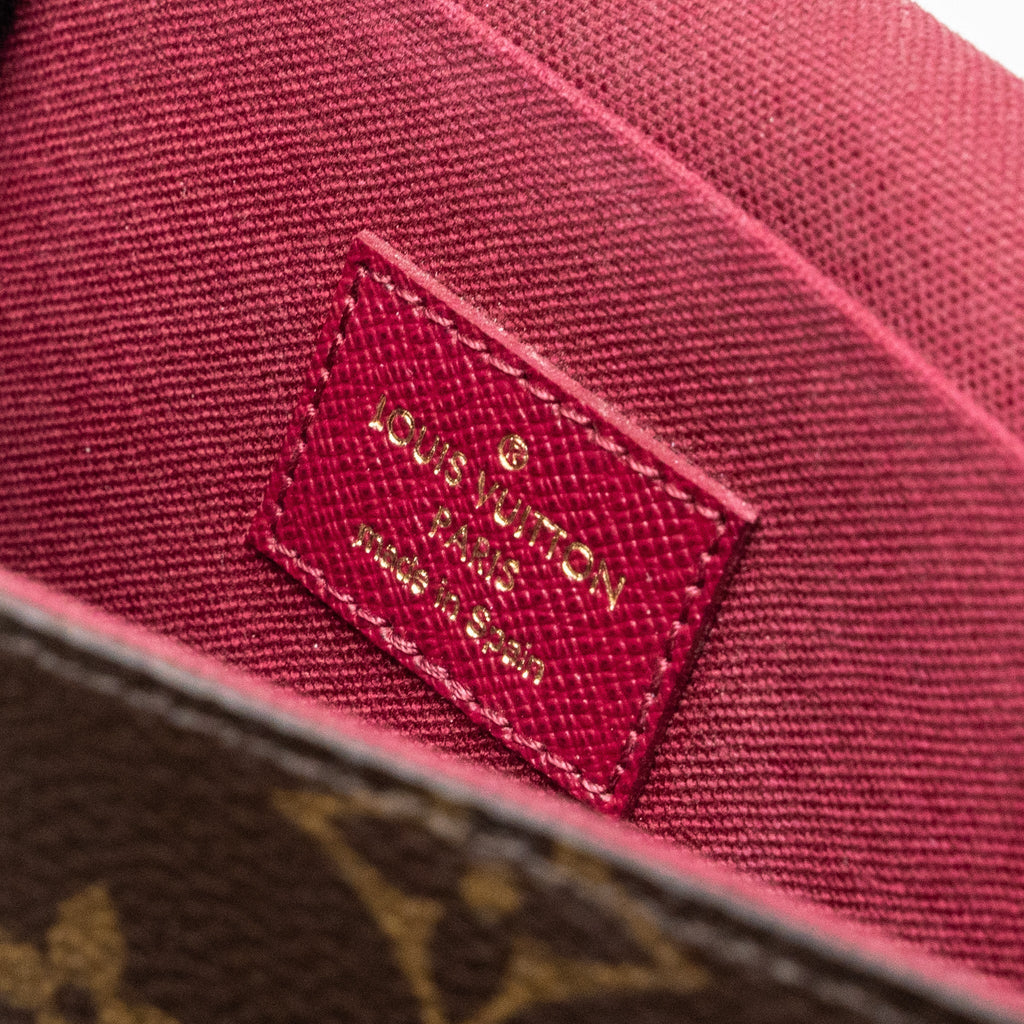 LOUIS VUITTON FELICIE POCHETTE MONOGRAM CANVAS / RED GHW