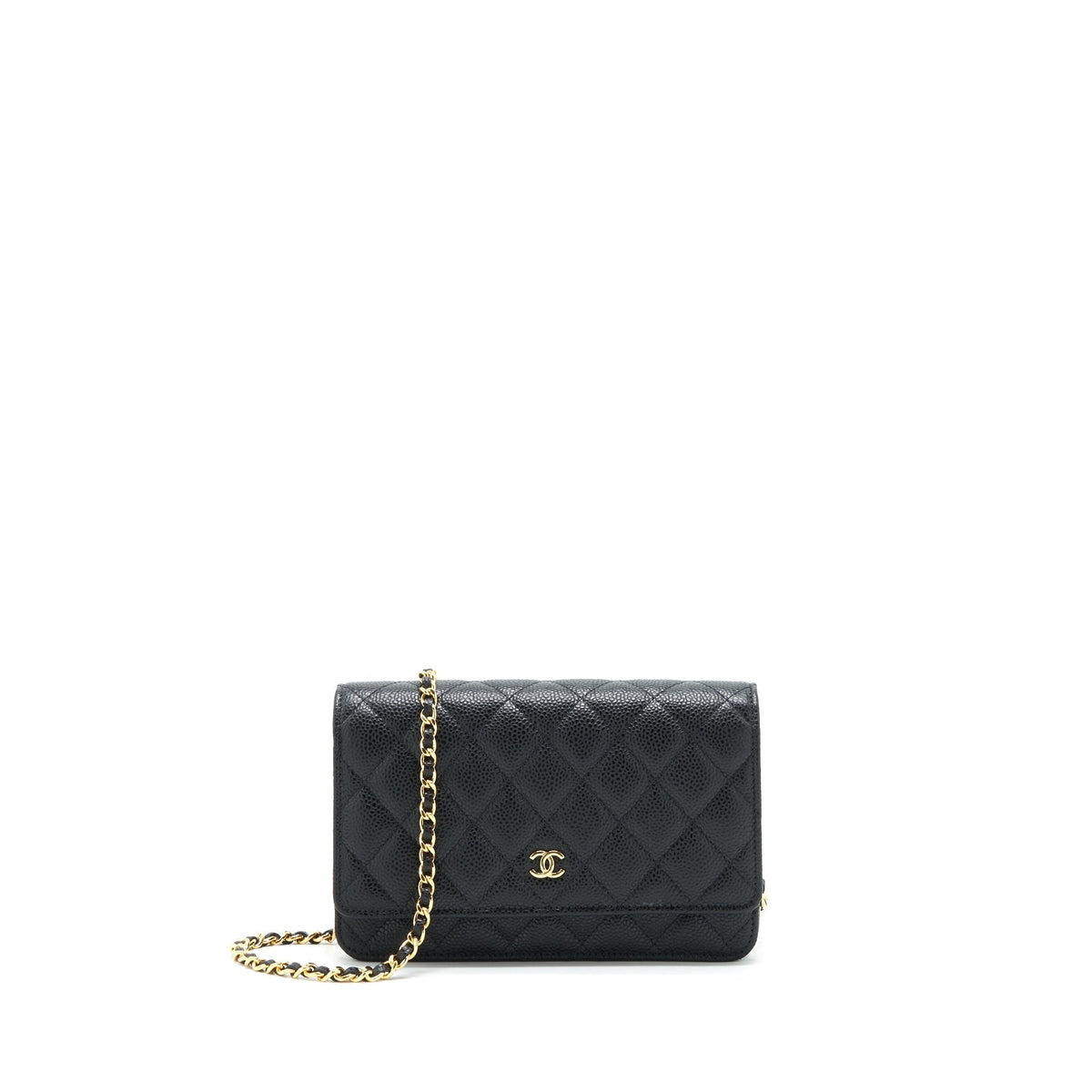 CHANEL CLASSIC WALLET ON CHAIN CAVIAR BLACK GHW