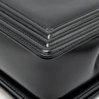 Chanel square boy bag calfskin black GHW (microchip)