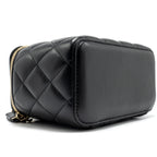 CHANEL LONG VANITY CASE LAMBSKIN BLACK LGHW