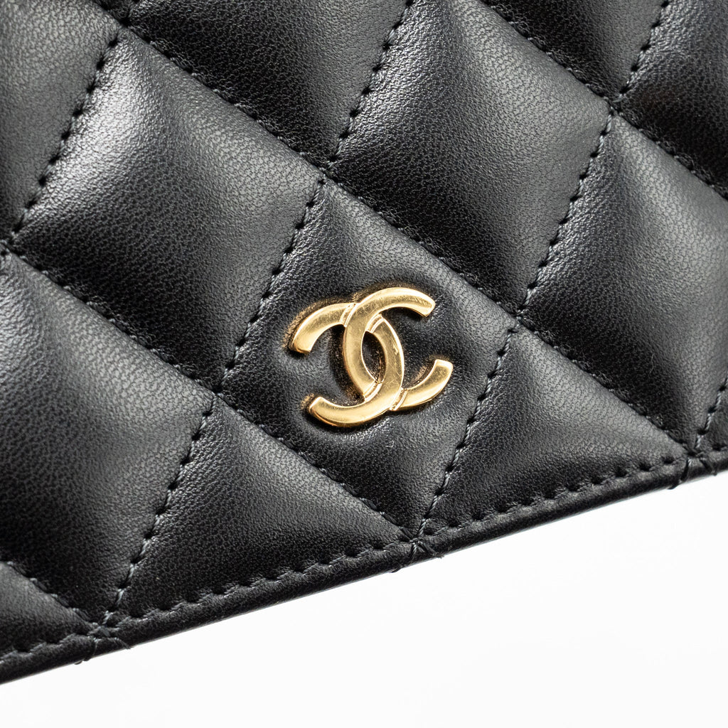 Chanel Classic CC Long Wallet Lambskin Black LGHW