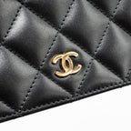 Chanel Classic CC Long Wallet Lambskin Black LGHW
