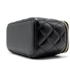 CHANEL LONG VANITY CASE LAMBSKIN BLACK LGHW