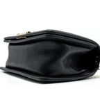 CHANEL SMALL BOY BAG CHEVRON CAVIAR BLACK LGHW