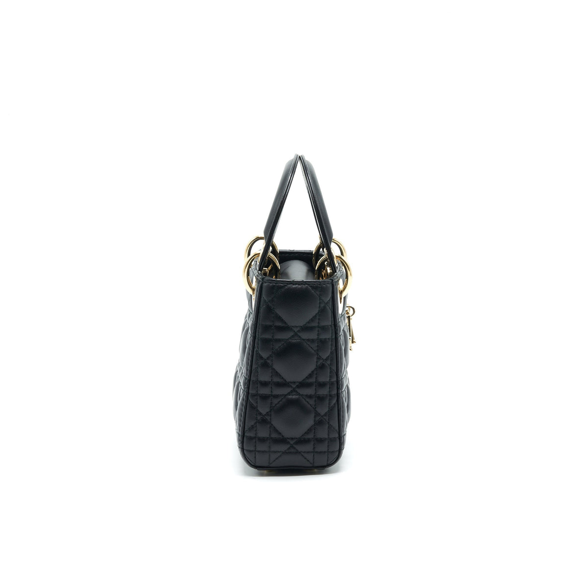 DIOR MINI LADY DIOR LAMBSKIN BLACK WITH GHW
