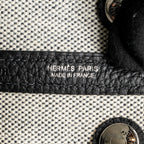 Hermes neo garden party 23 canvas/negonda ecru/black SHW