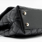 CHANEL SMALL COCO HANDLE CAVIAR BLACK LGHW (MICROCHIP)