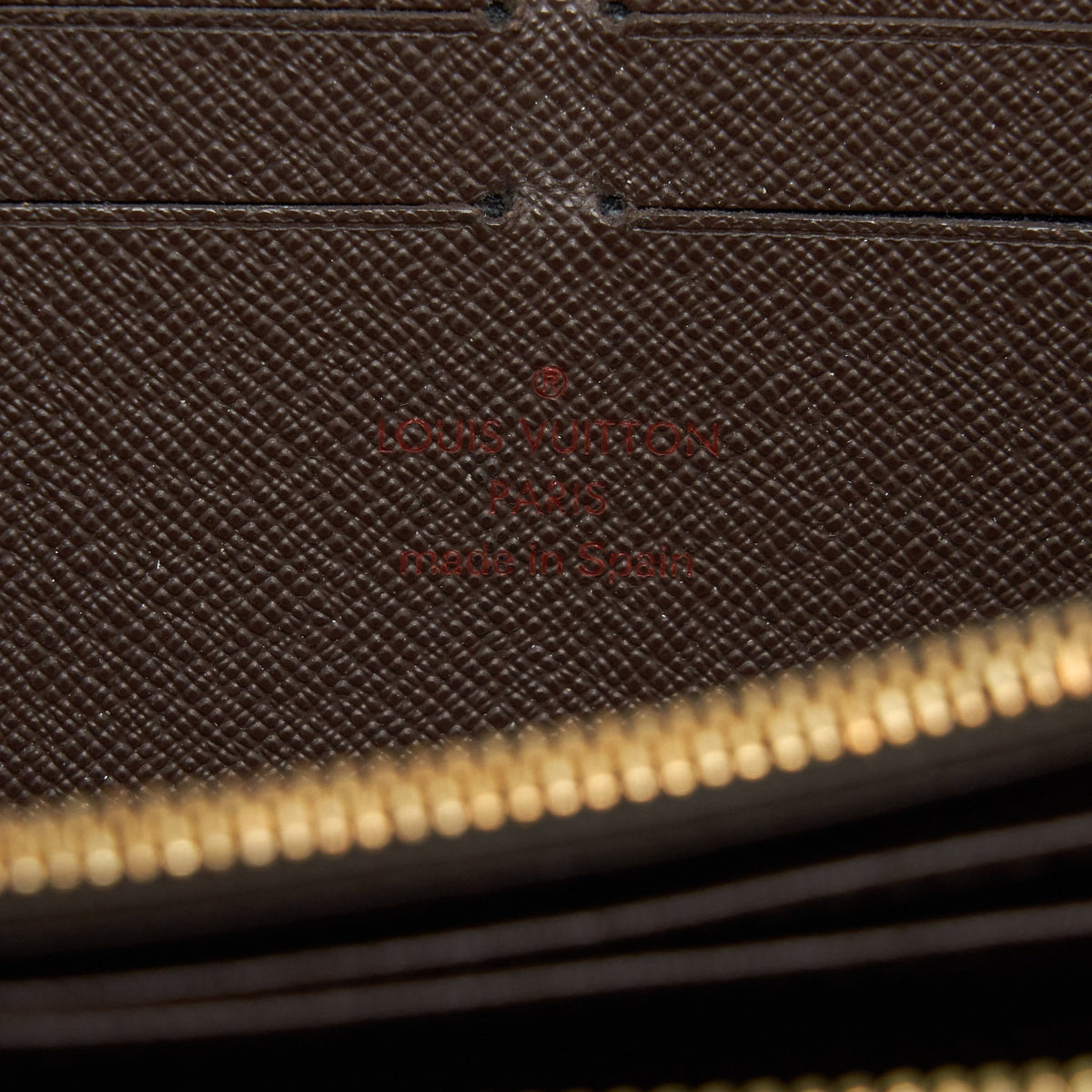 LOUIS VUITTON ZIPPER LONG WALLET DAMIER EBENE GHW