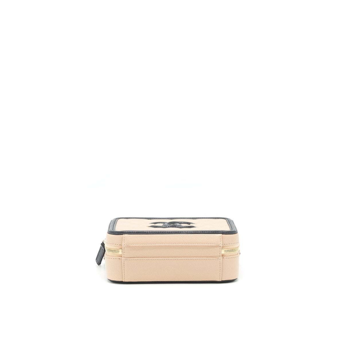 CHANEL VANITY FILIGREE CAVIAR BEIGE&BLACK LGHW